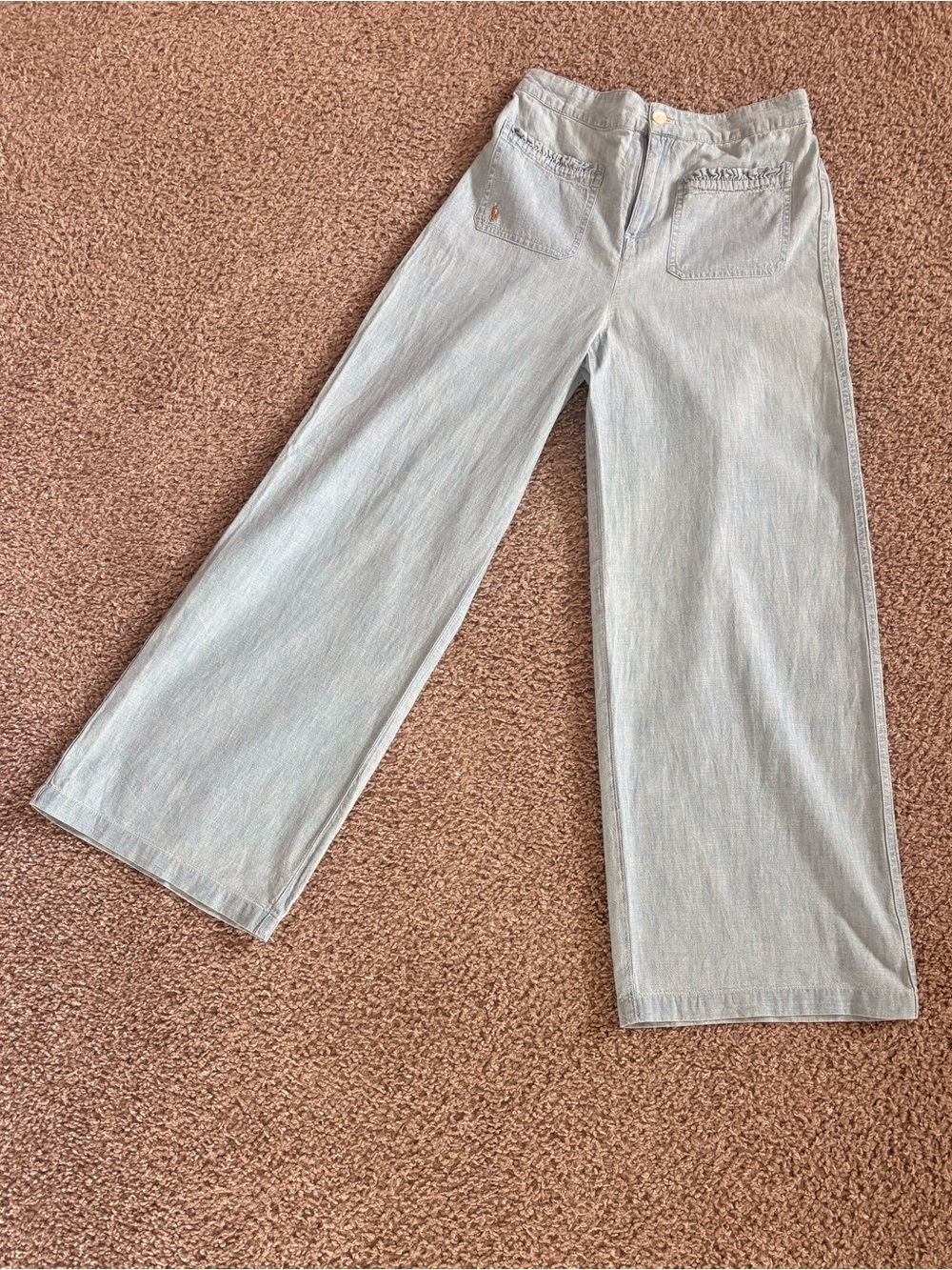 Polo by Ralph Lauren Cotton Chambray Big Girl Trousers